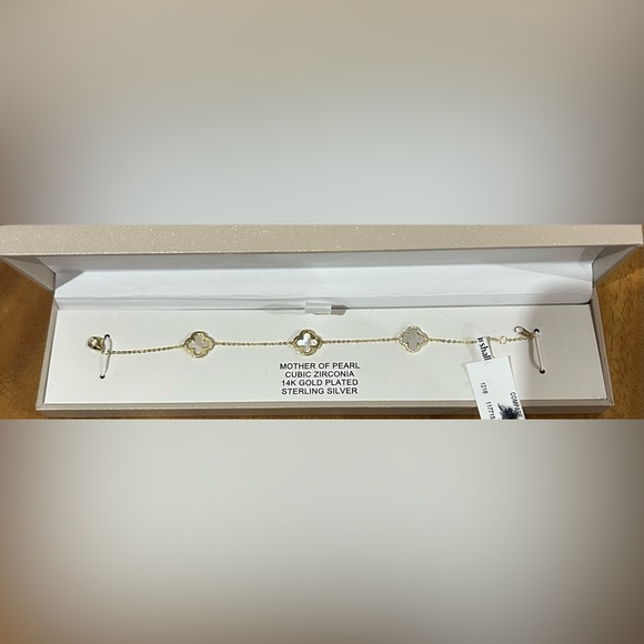 Rachel Zoe Gold Plated Bracelet with Mother of Pearl - Picture 1 of 4